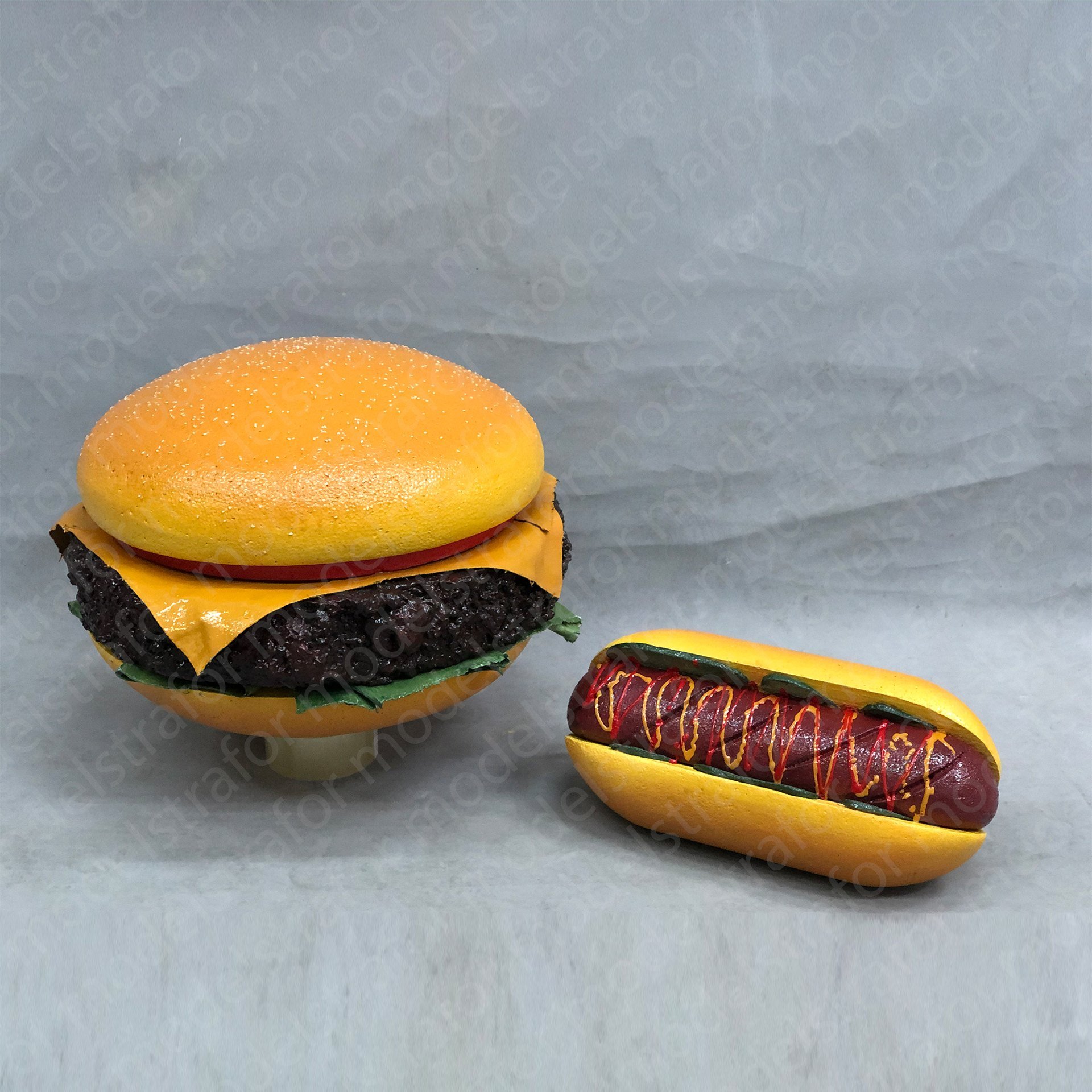 3D Hamburger ve Soslsli Strafor Kesim Çalışması