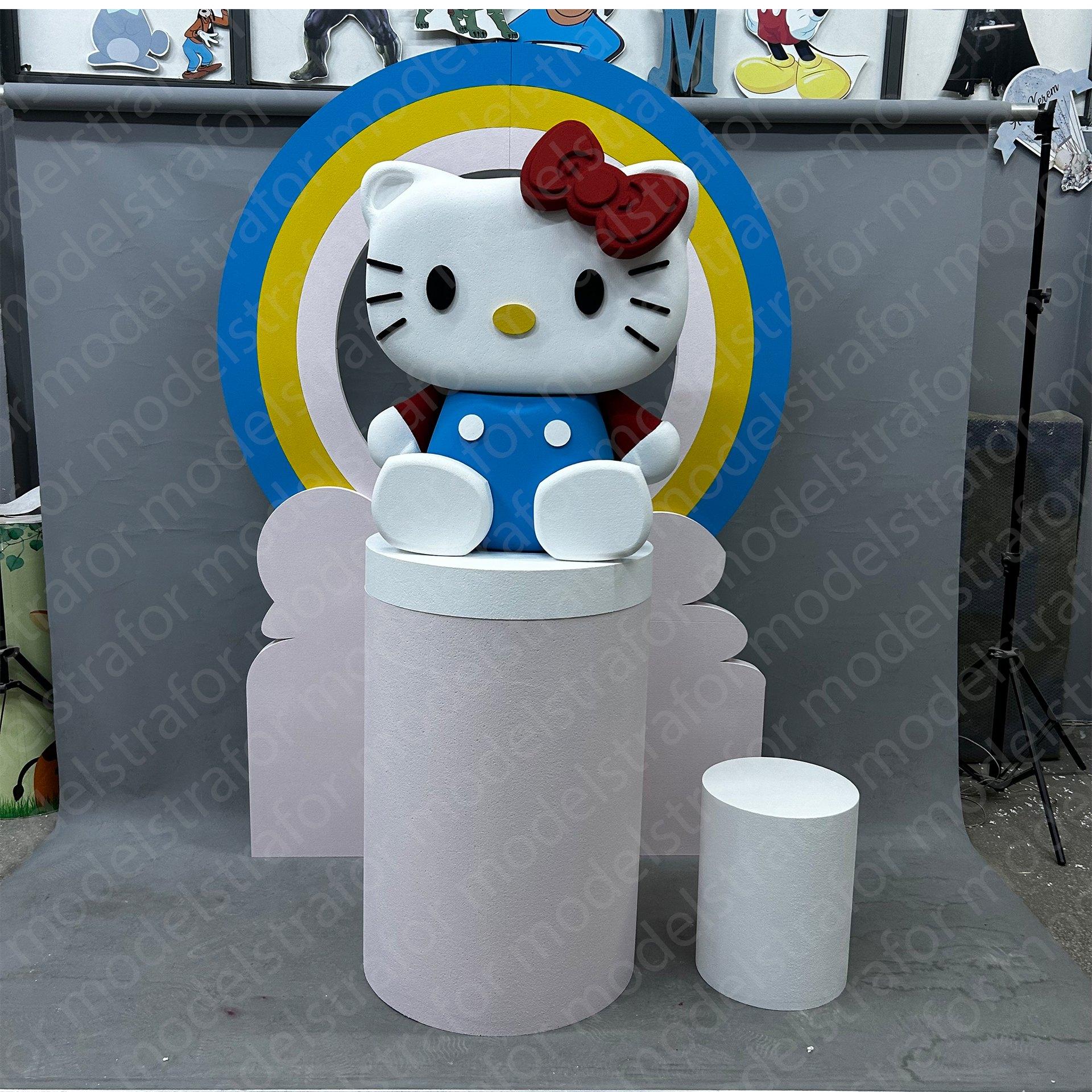 Hello Kitty 3 Boyutlu Strafor Çalışması