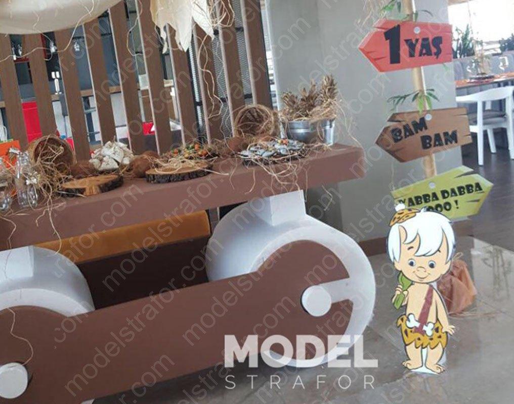 Taş Devri Çakmaktaş Konseptli Doğum Günü Dekorları