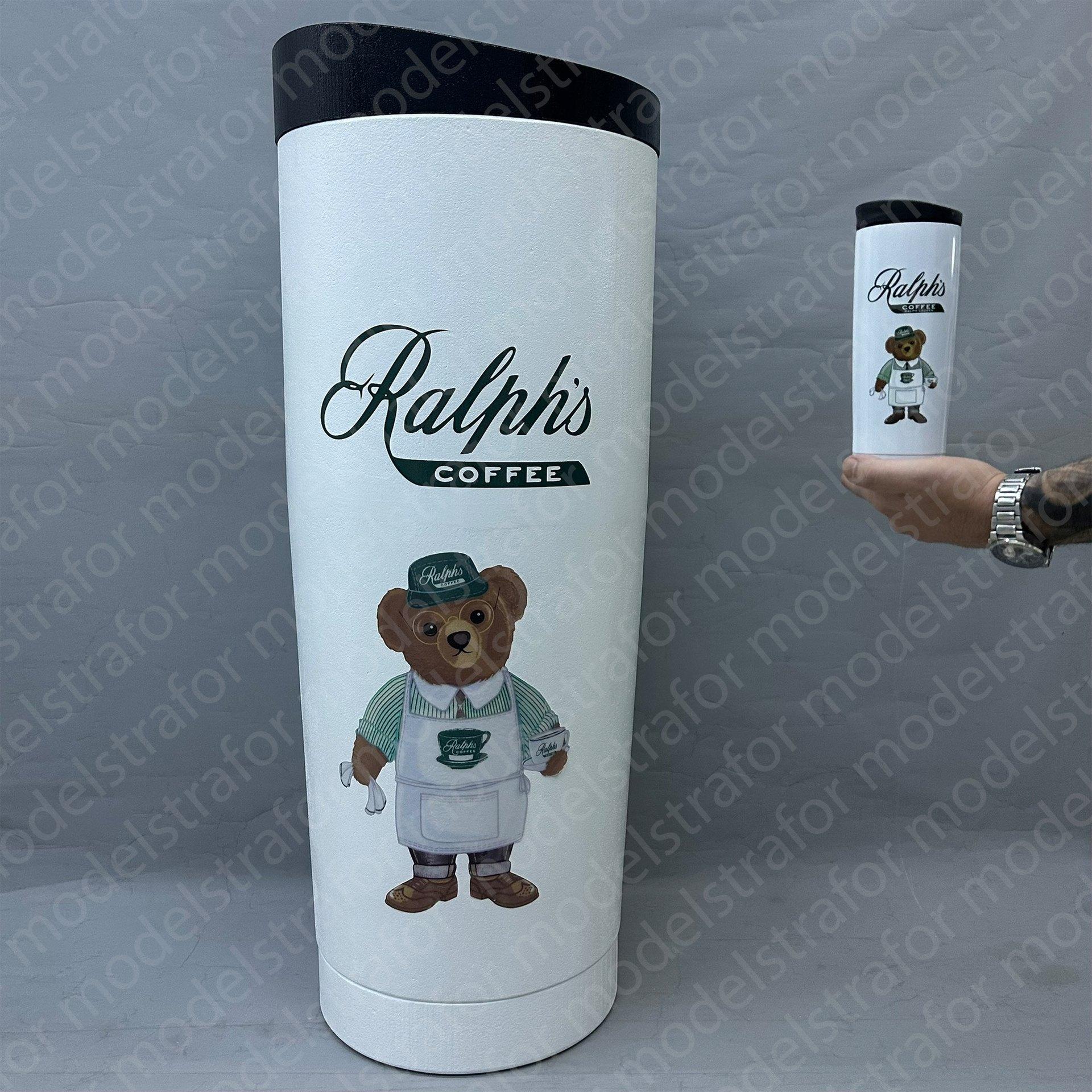 Ralphs Coffe 3D Termos Bardak Strafor Dummy Çalışması