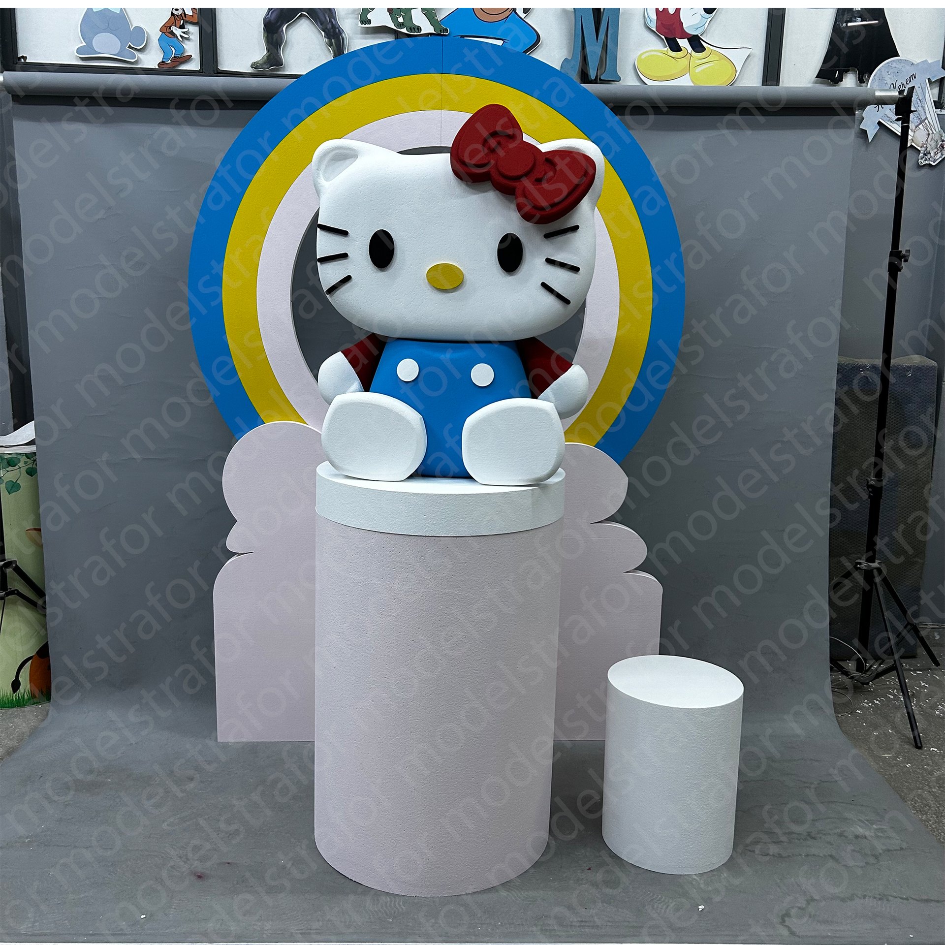 Hello Kitty 3 Boyutlu Strafor Çalışması