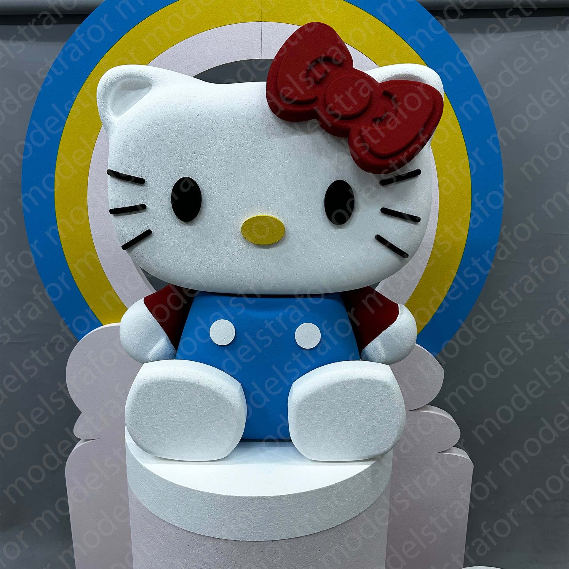 Hello Kitty 3 Boyutlu Strafor Çalışması
