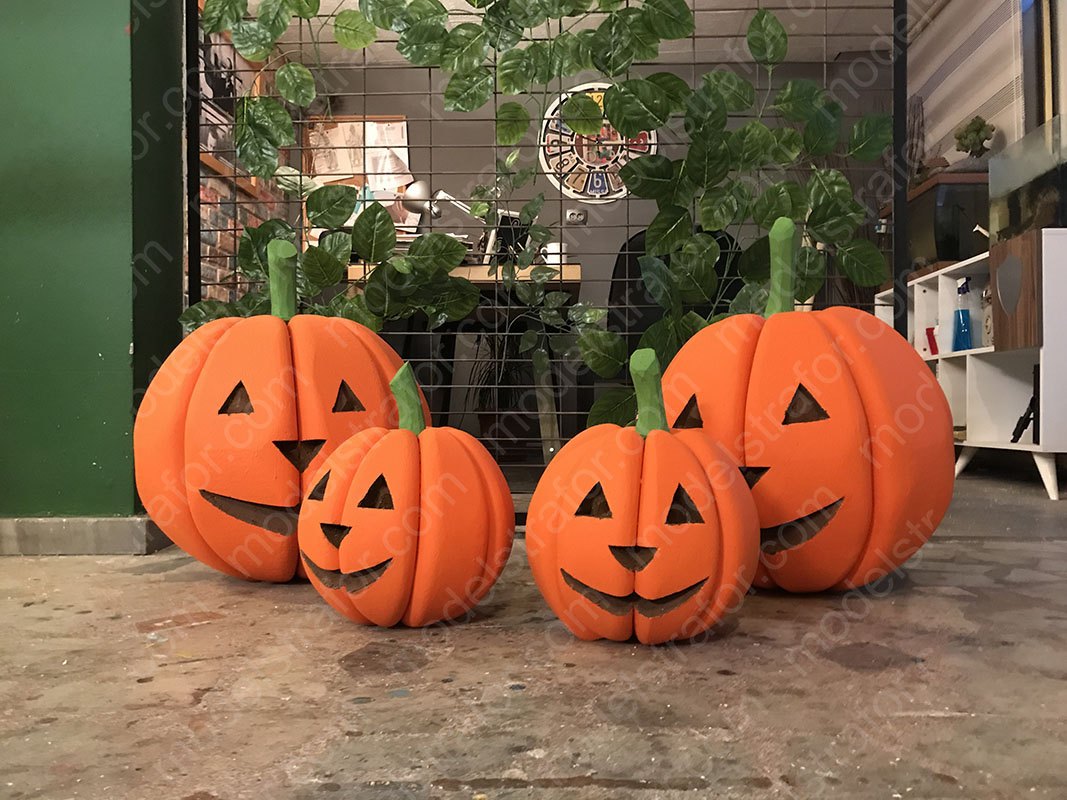 Halloween Bal Kabağı Strafor Kesim