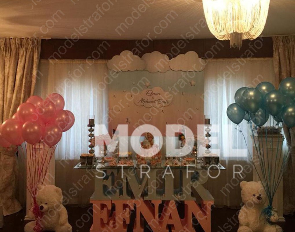 Strafor İsim Masa Ve Fotoblok Dekor