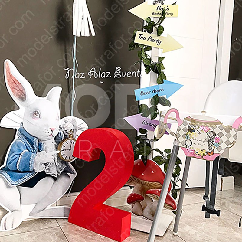 Alice Harikalar Diyarında Dekor Fotoblok Cut-Out