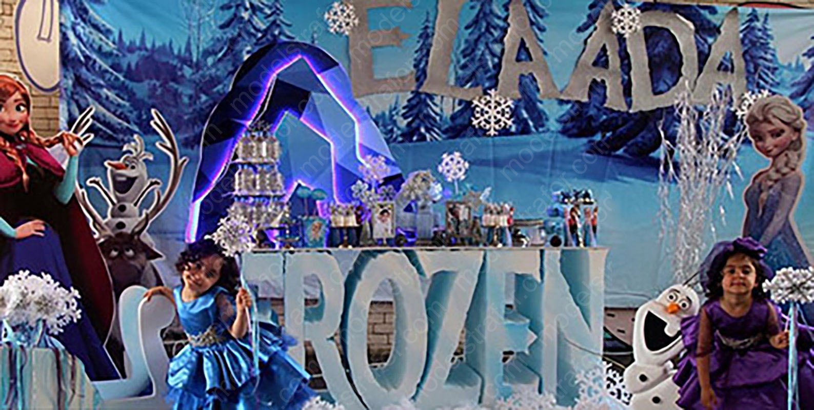 Frozen Karlar Ülkesi Konsept Strafor ve Fotoblok Dekorları