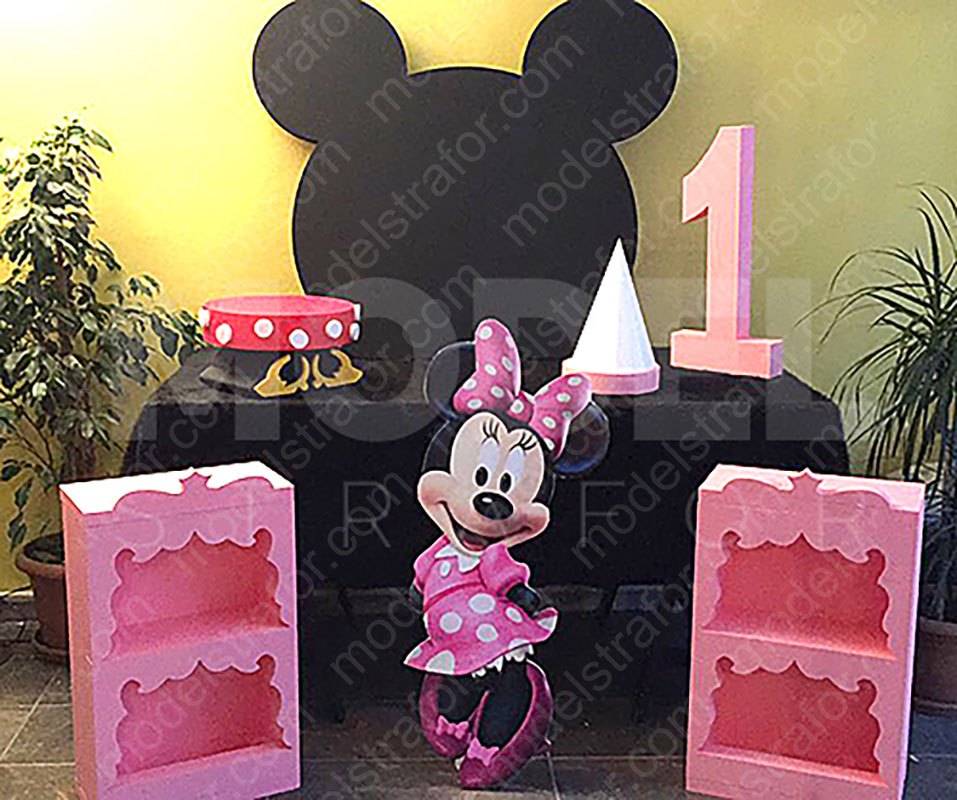 Mini Mouse Strafor Dekor Ve Fotoblok Kesim