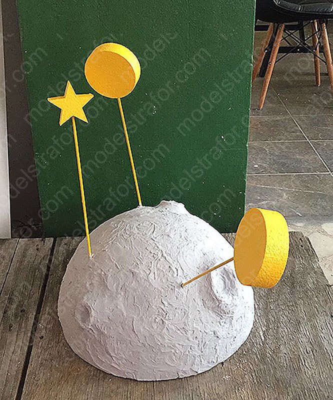 Küçük Prens Ay Modeli Strafor Dekor