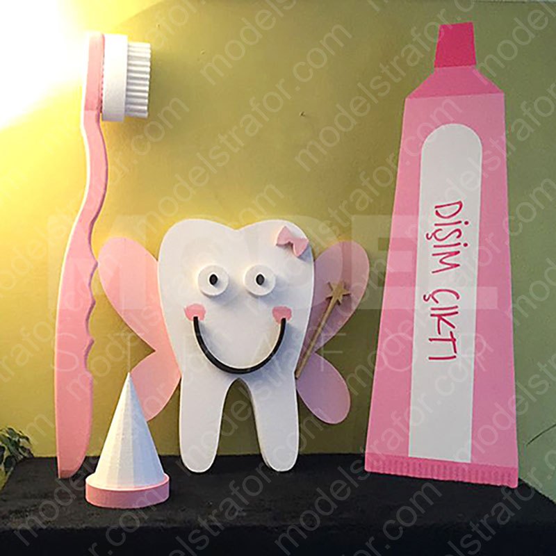 Diş Buğdayı Kutlama Dekorları Pembe Renk