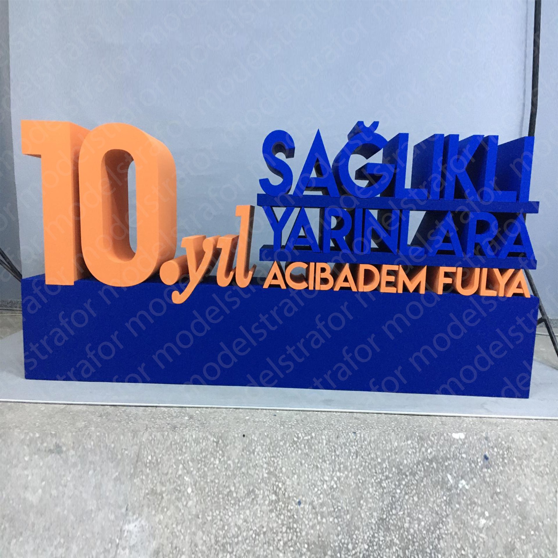 ACIBADEM FULYA 10.YIL Strafor Kesim Dekoru