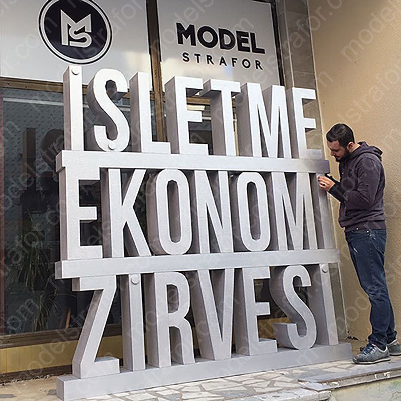 Sahne Dekoru Strafor Yazı Kesimi