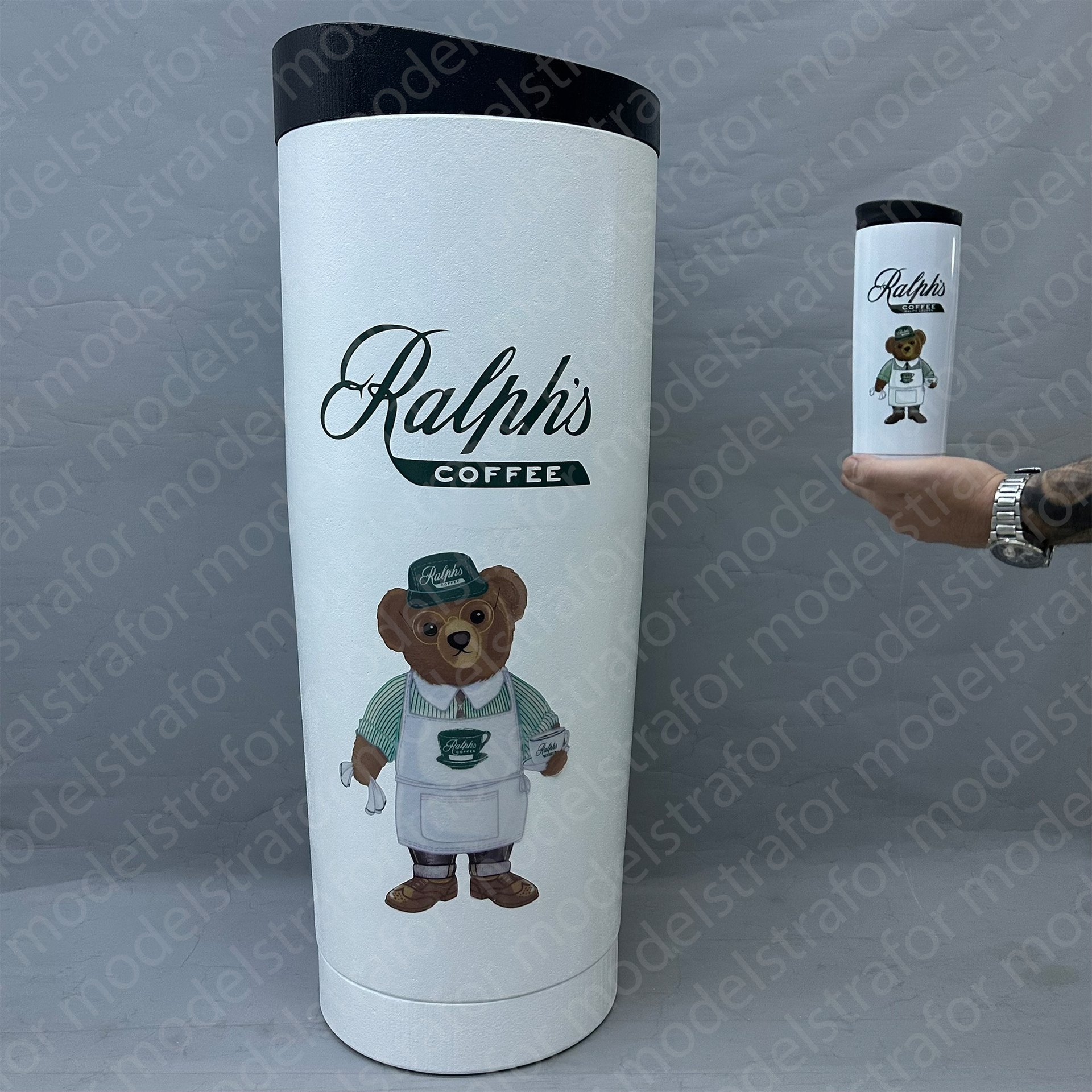 Ralphs Coffe 3D Termos Bardak Strafor Dummy Çalışması
