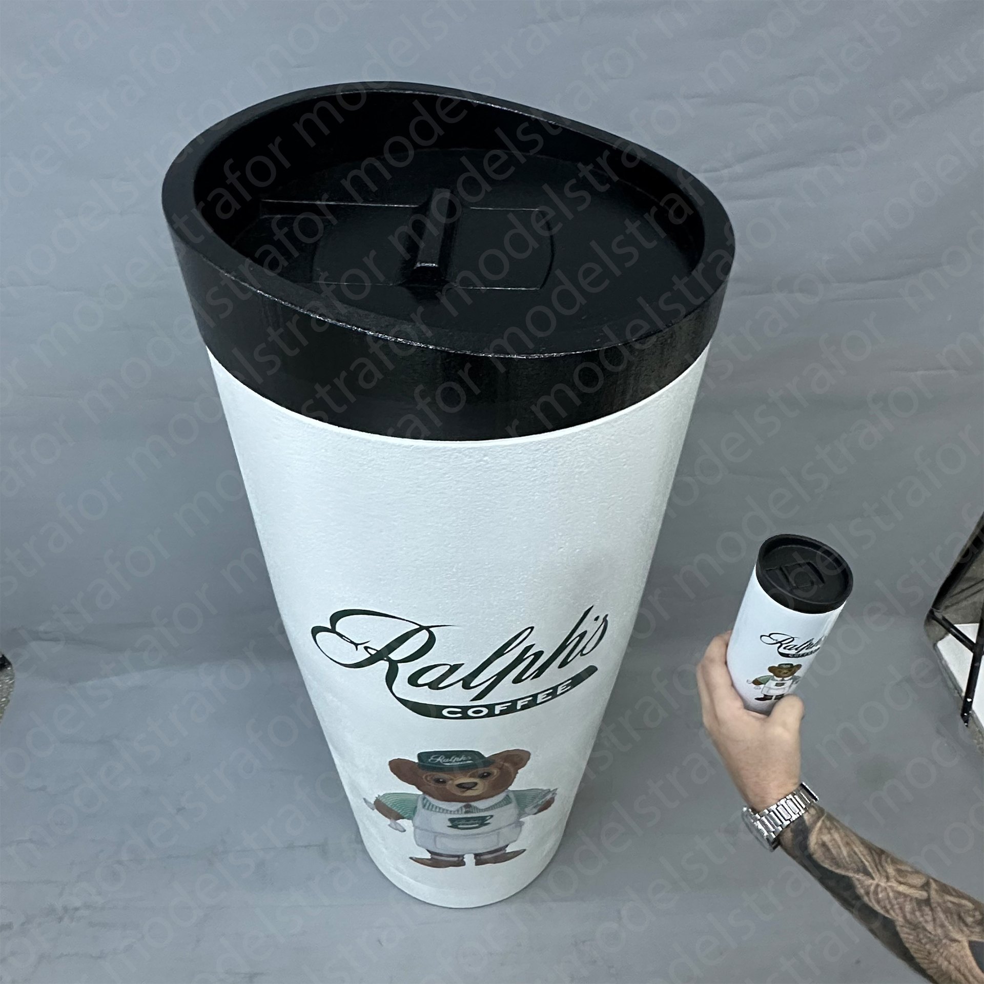 Ralphs Coffe 3D Termos Bardak Strafor Dummy Çalışması
