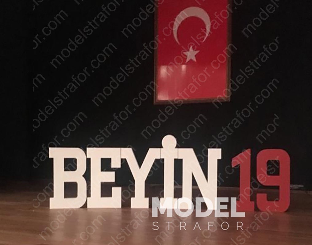Strafor Sahne Dekoru Yazı Kesim